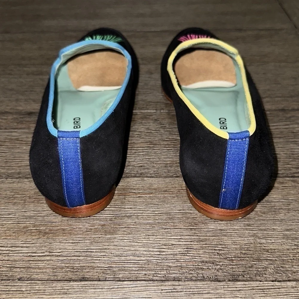 Blue Bird suede embroidered tassel loafers
